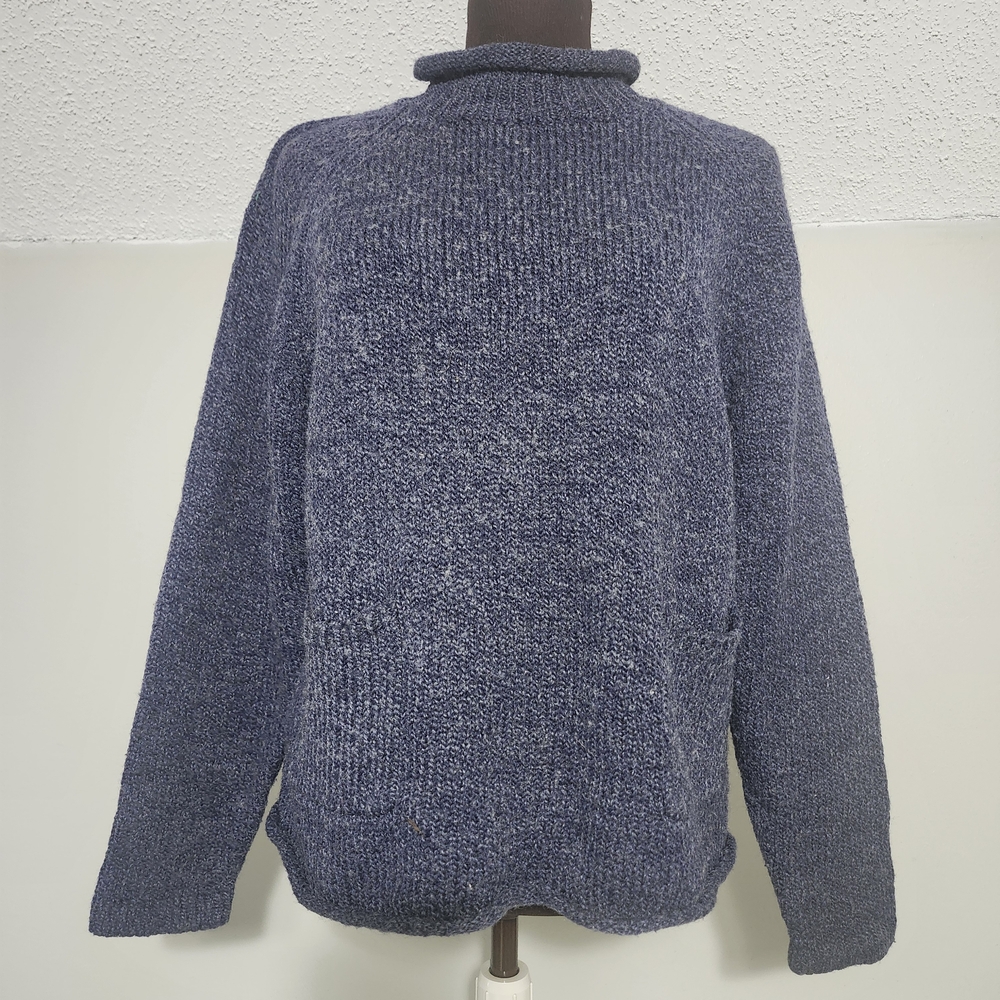 Cozy Blue Knit Sweater By Casual Corner